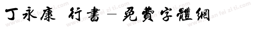 丁永康 行书字体转换